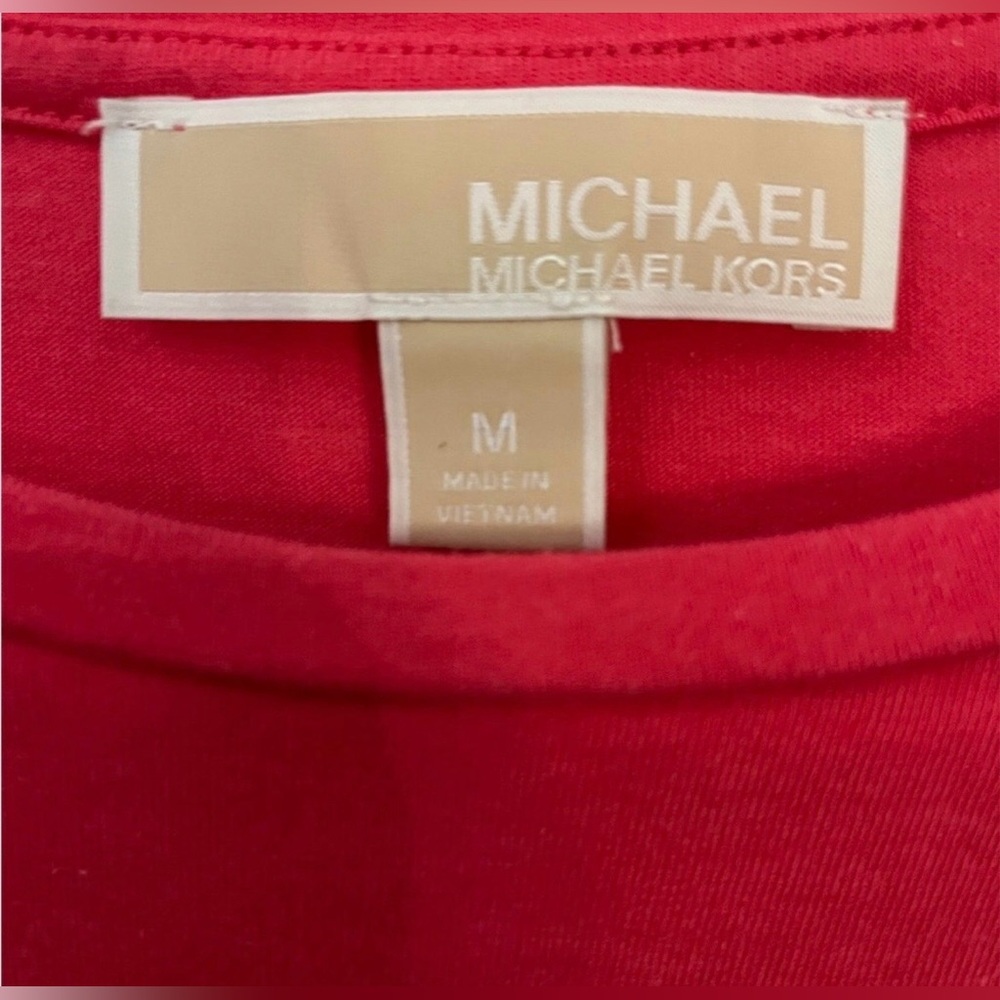 Michael Kors Red Ruffle Sleeve Top | Size‎ M - Picture 6 of 8
